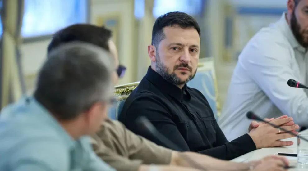 Володимир Зеленський під час зустрічі із журналістами, 22 серпня 2026 рік