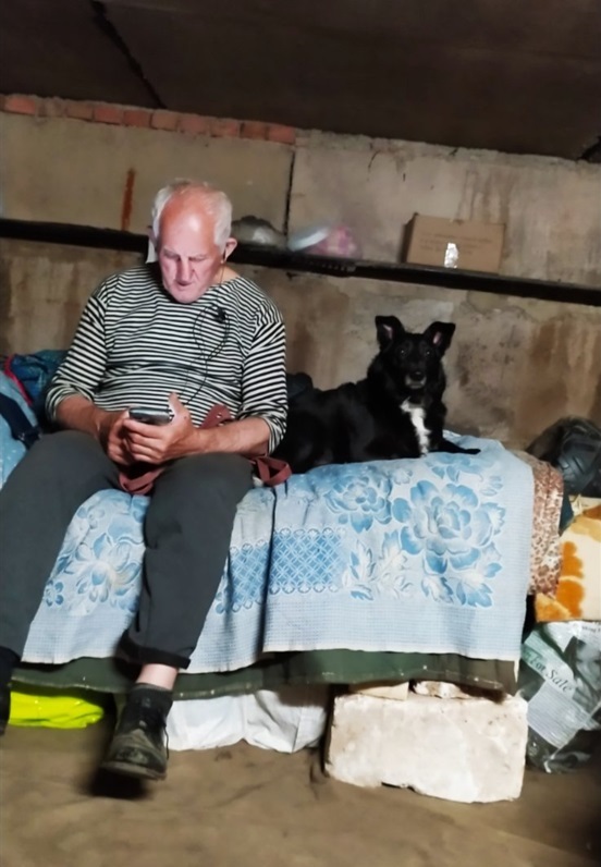 Віктор Варич з собакою Мухою