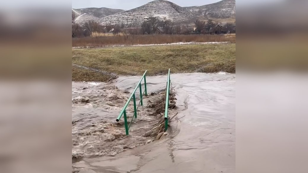 Рівень води у річці Біленька, ККраматорська громада, 14 лютого 2026 року