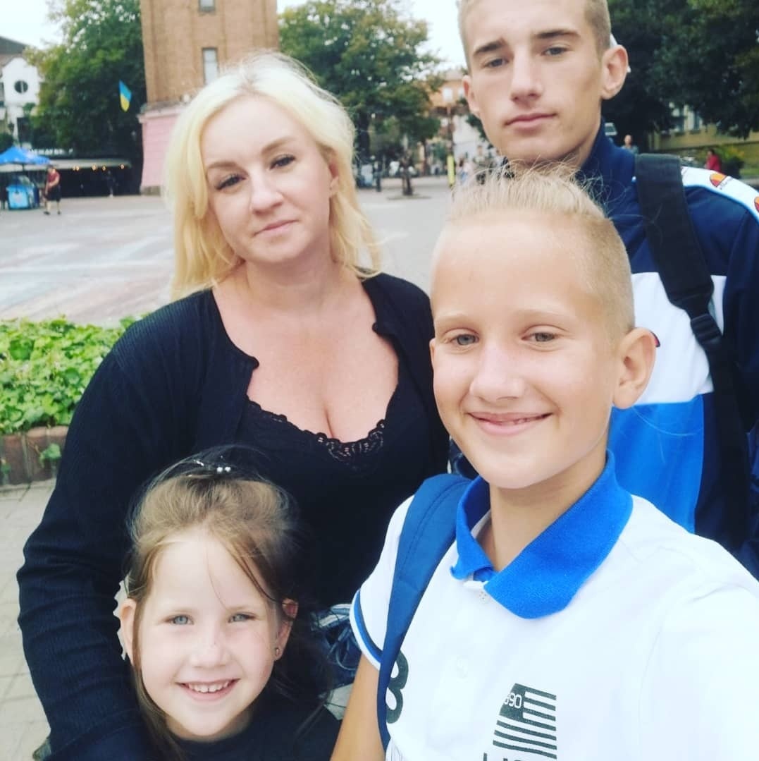 Маріанна Гринцевич з дітьми