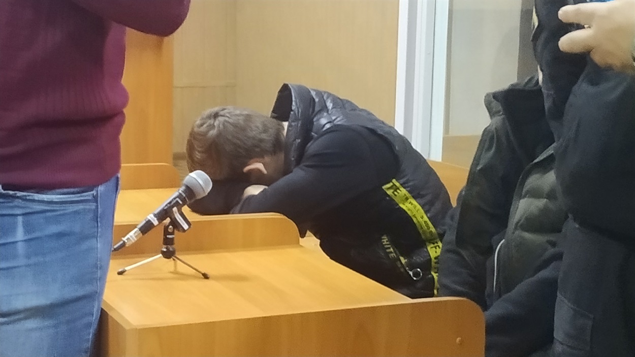 Николай Барабаш на заседании Донецкого апелляционного суда, где ему изменили меру пресечения с домашнего ареста на взятие под стражу