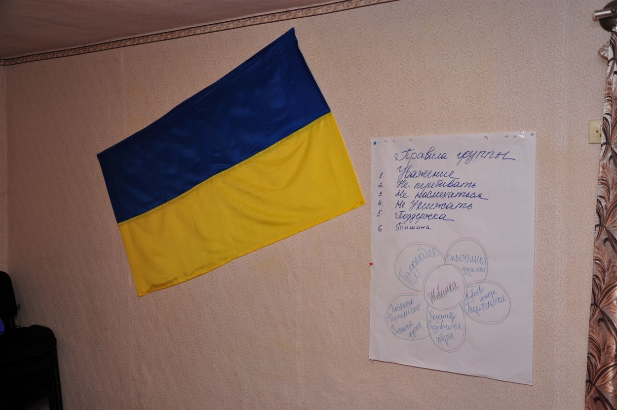 Простір для громадських зборів у гуманітарному центрі Жованки