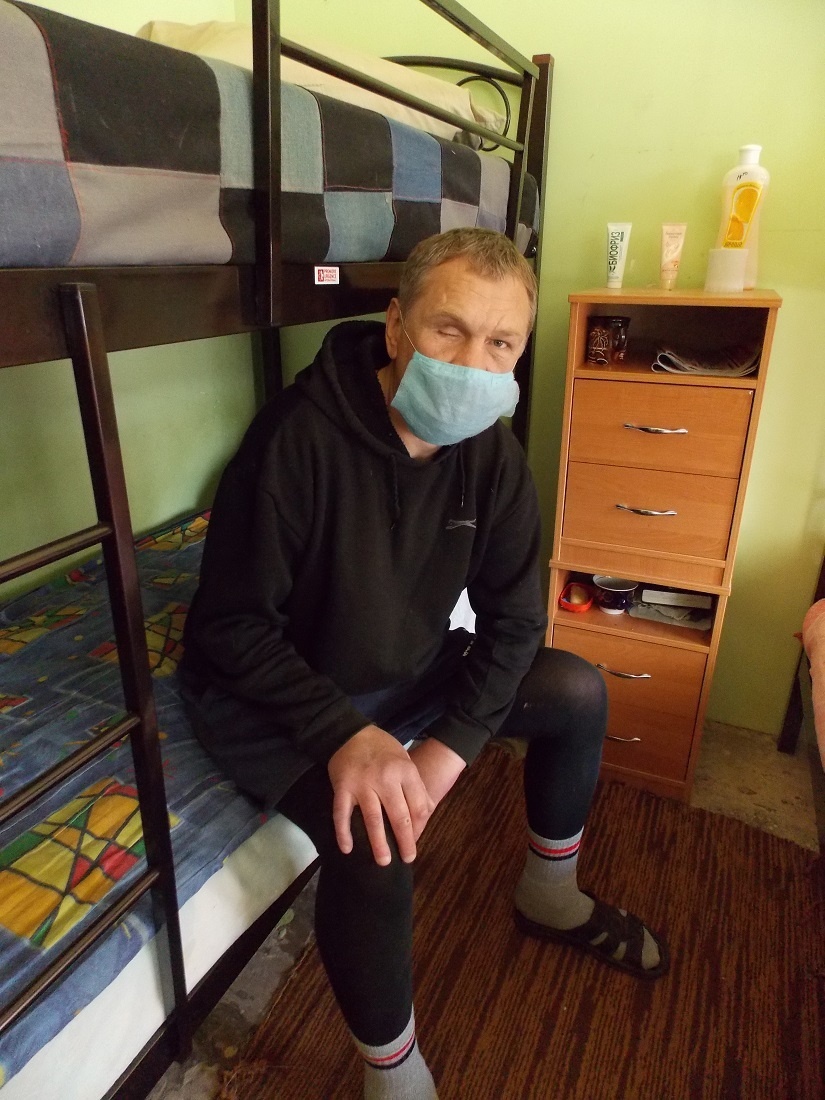 Обитатель приюта 43-летний Сергей 