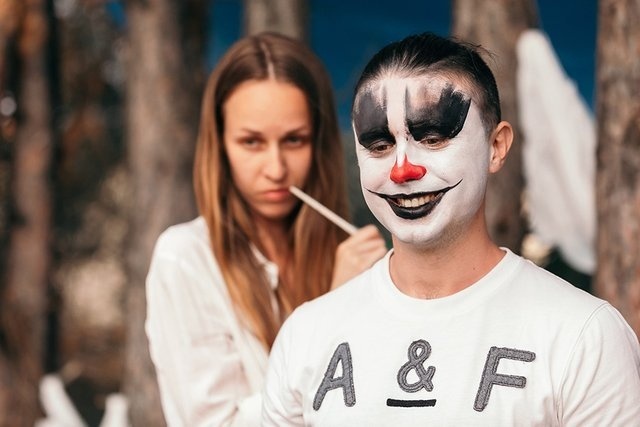 Фронтмен группы «Антитіла» Тарас Тополя на съемках клипа