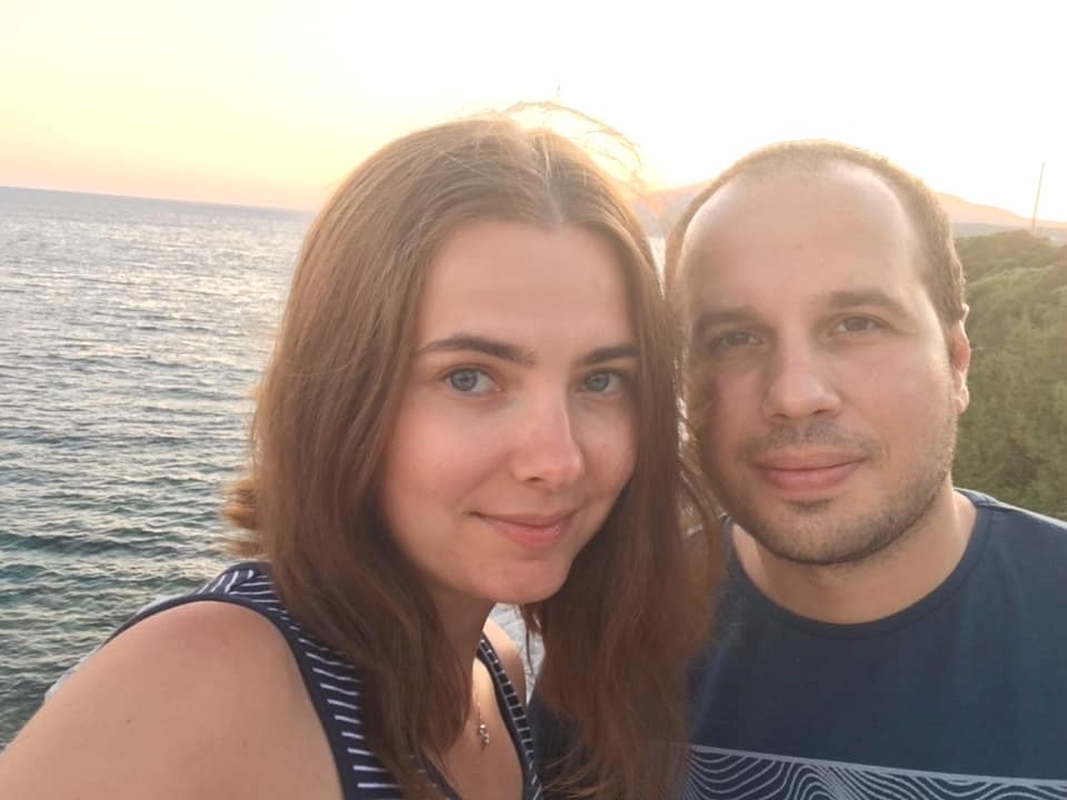 Александра с мужем