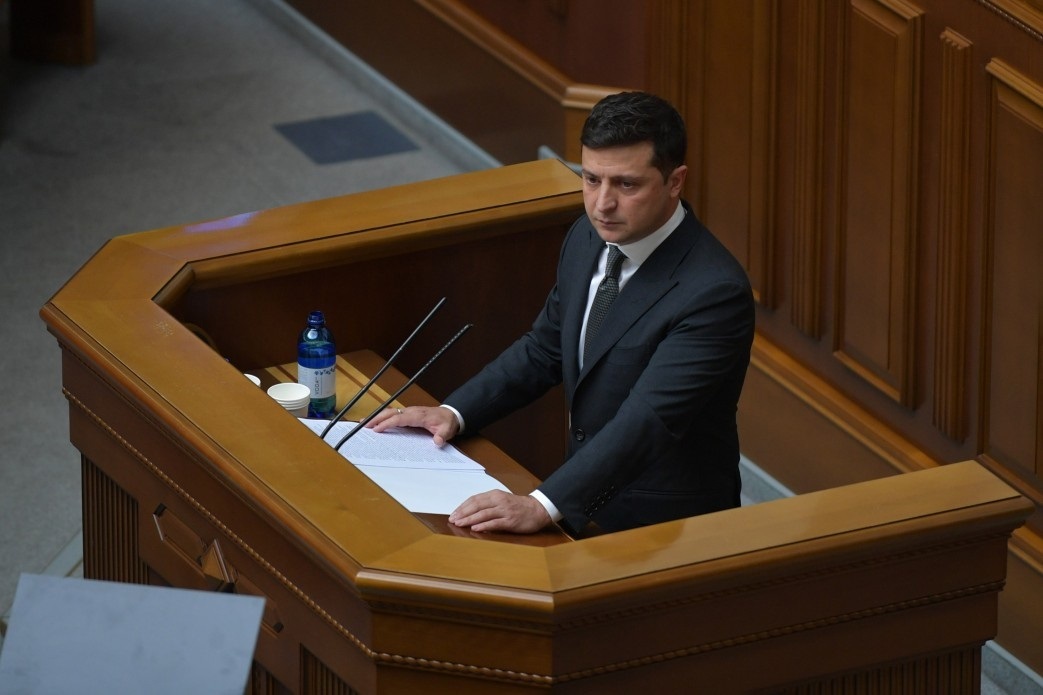 Владимир Зеленский на трибуне Верховной Рады