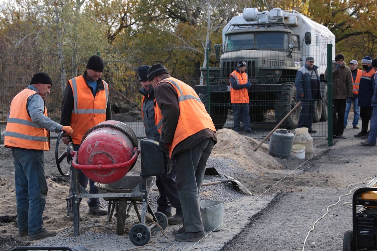 Работы на КПВВ "Счастье"