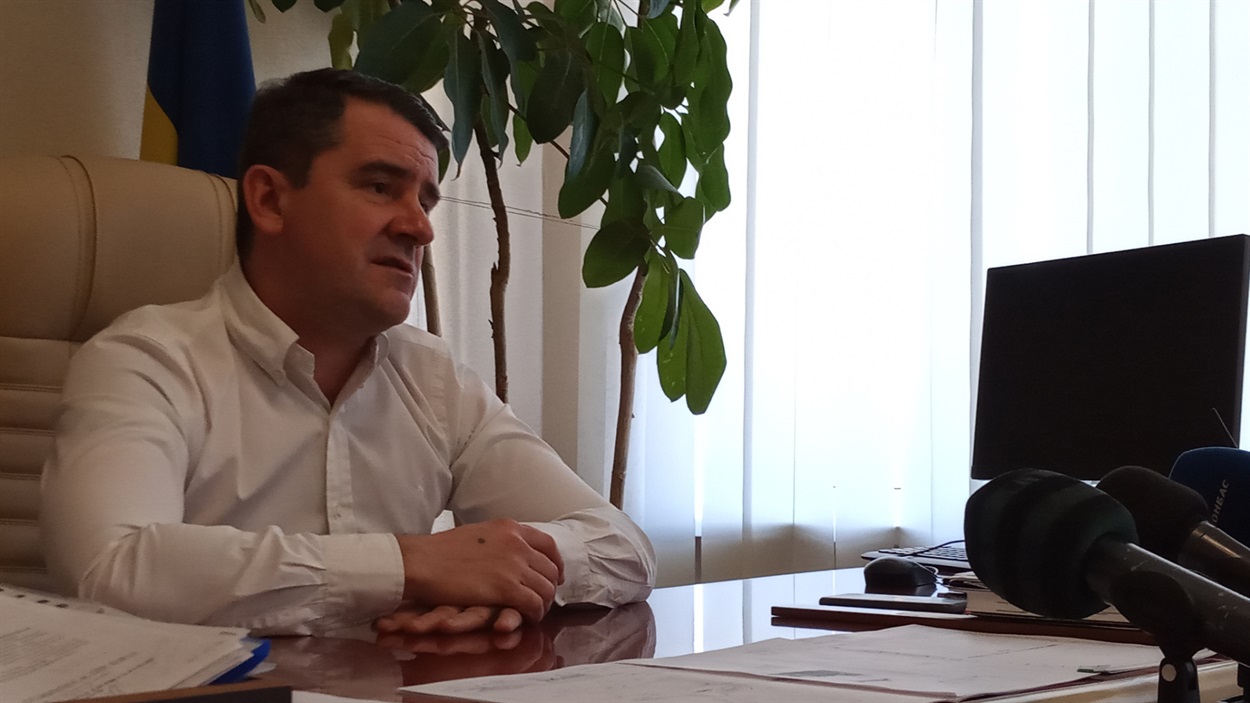 Вадим Лях на брифинге по вопросу обрушения моста в Славянске