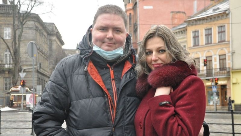 Сергей Козачек с женой после трансплантации сердца