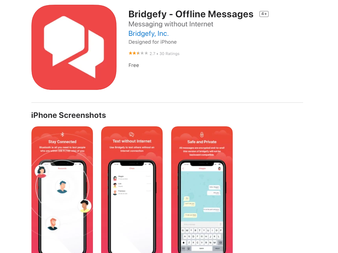 Приложение Bridgefy