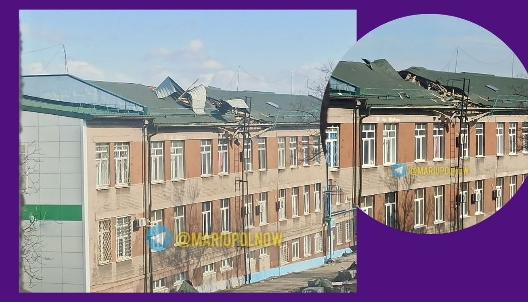 7 березня снаряд потрапив в кришу, внаслідок чого провалилися стелі, повилітало скло