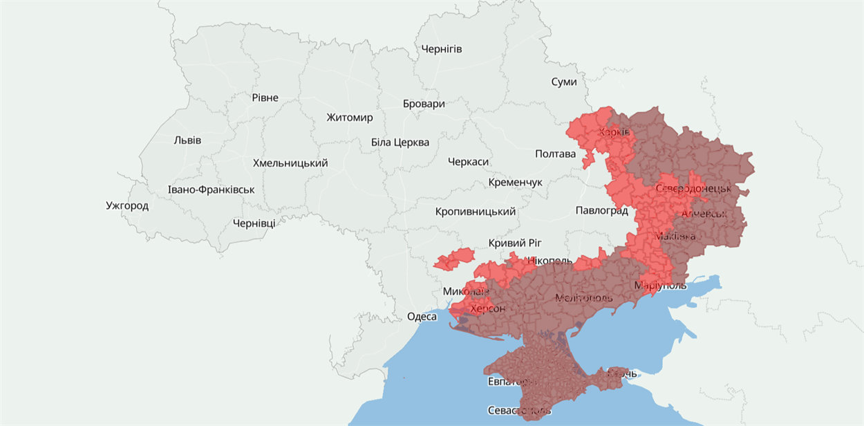 Мапа бойових дій в Україні
