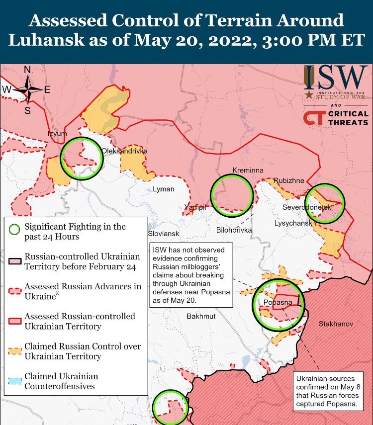 карта боевых действий в Украине