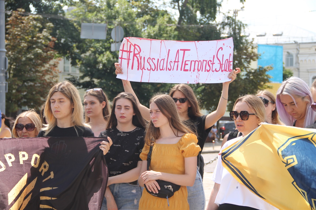 Акція в Києві після трагедії в Оленівці
