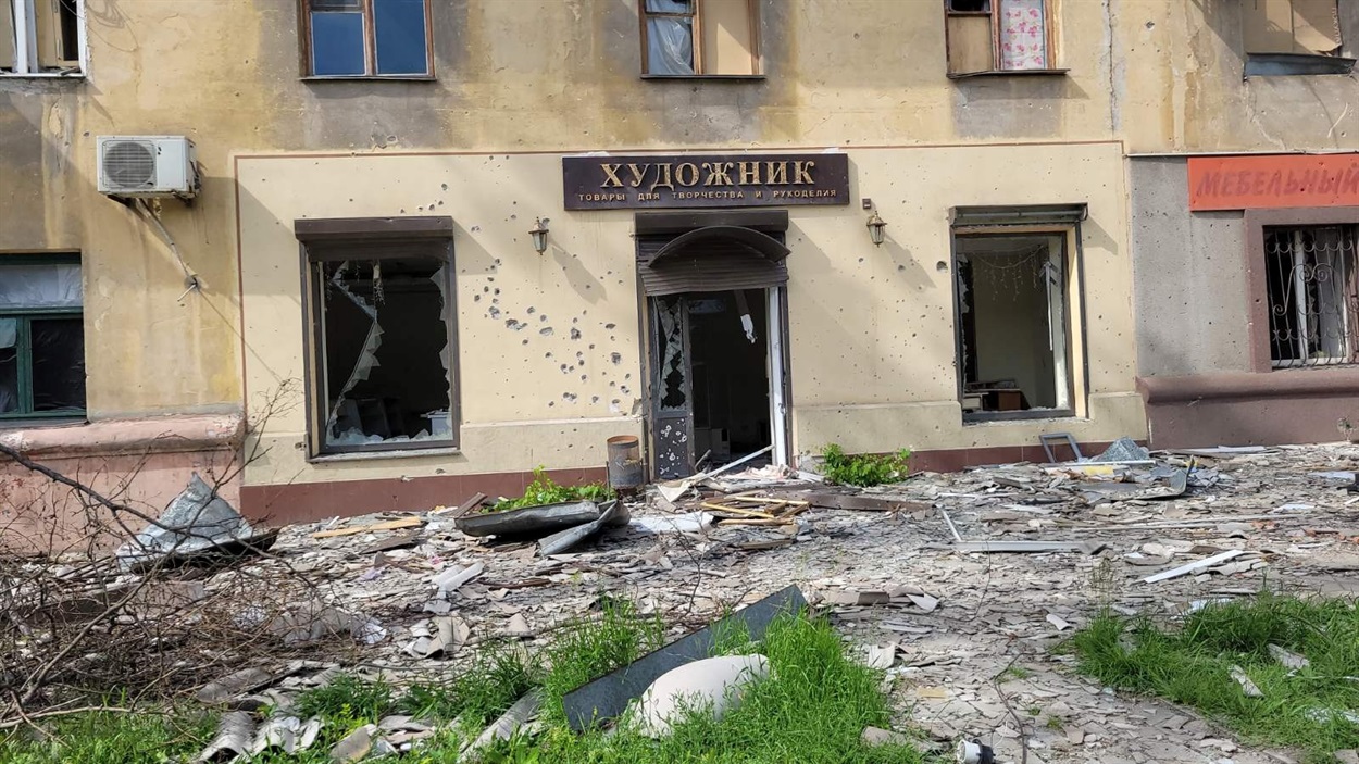 Магазин Олександра після окупації Маріуполя 