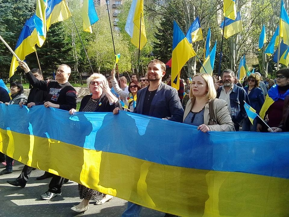 Оксана на заході з нагоди дня визволення Краматорська, 2018 рік