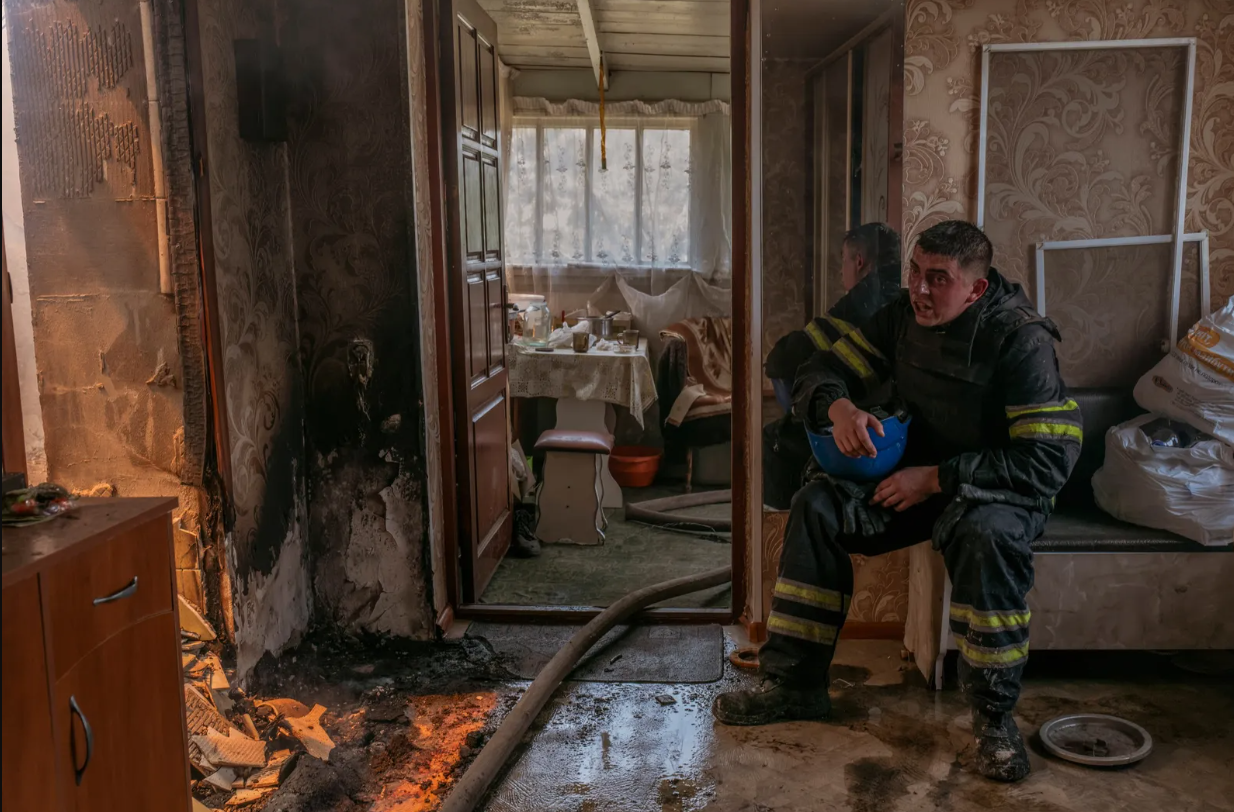 Пожежник у Лисичанську