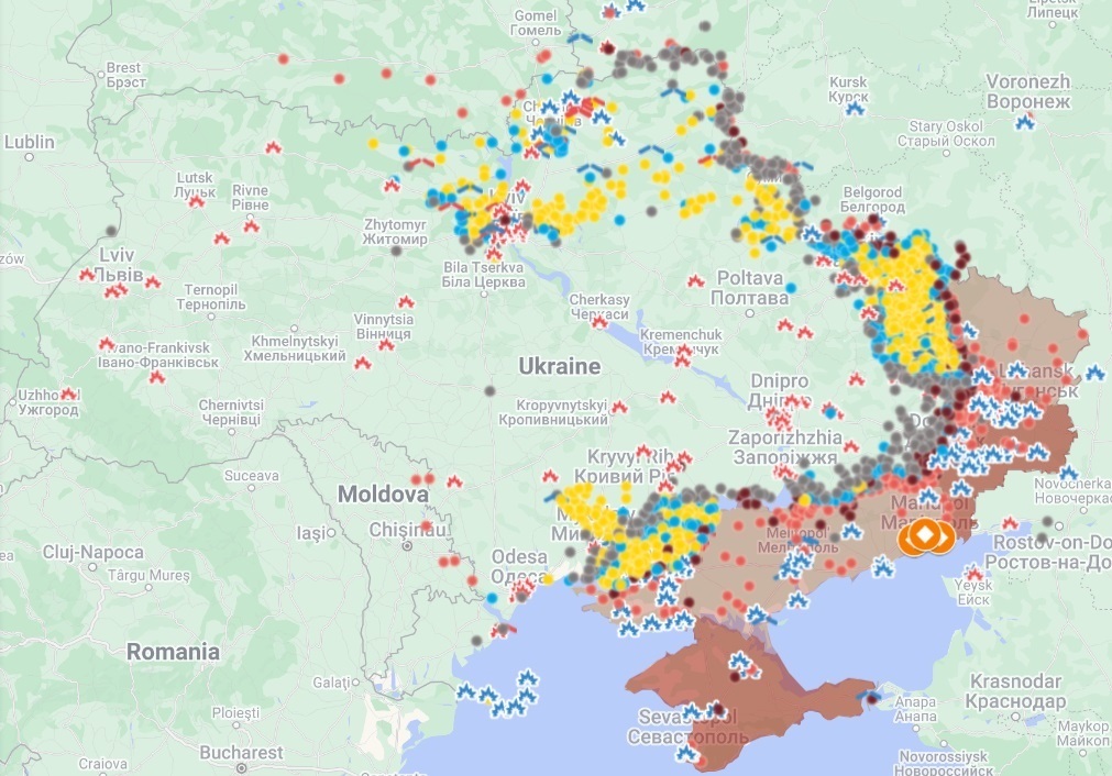 мапа окупованих територій