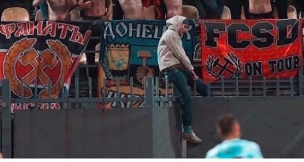 Олександр на футбольному матчі "Шахтар" Донецьк