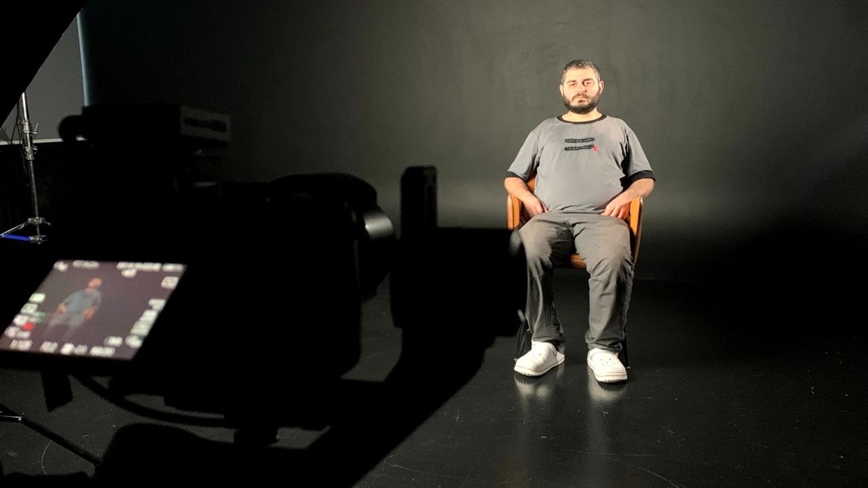Зйомка інтерв'ю з одним з героїв фільму