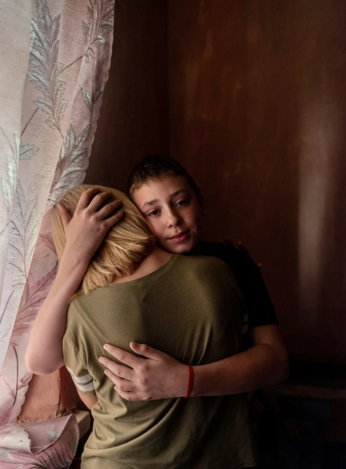 13-річний Данило Яценюк з мамою Аллою