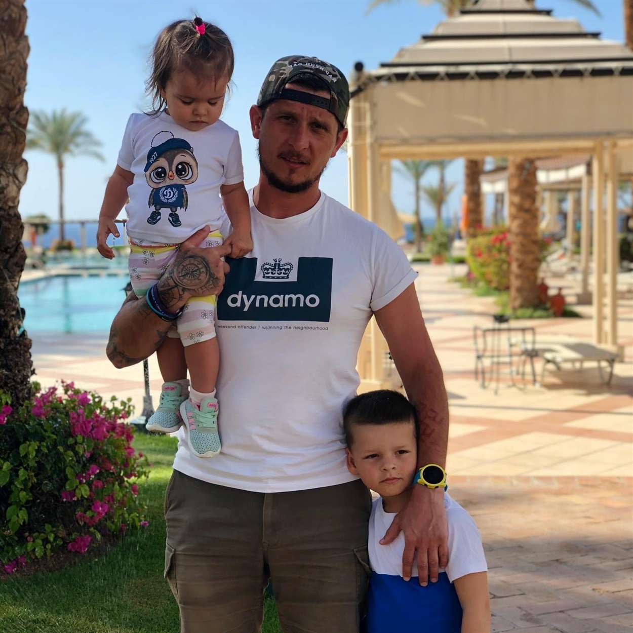 Олексій з дітьми - Мирославом і Поліною