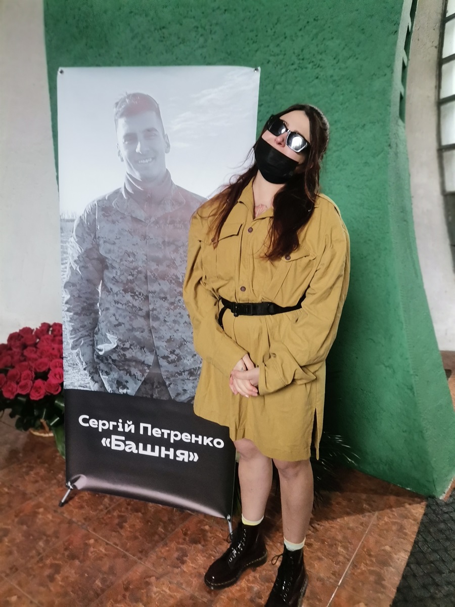Ольга на кремуванні Сергія