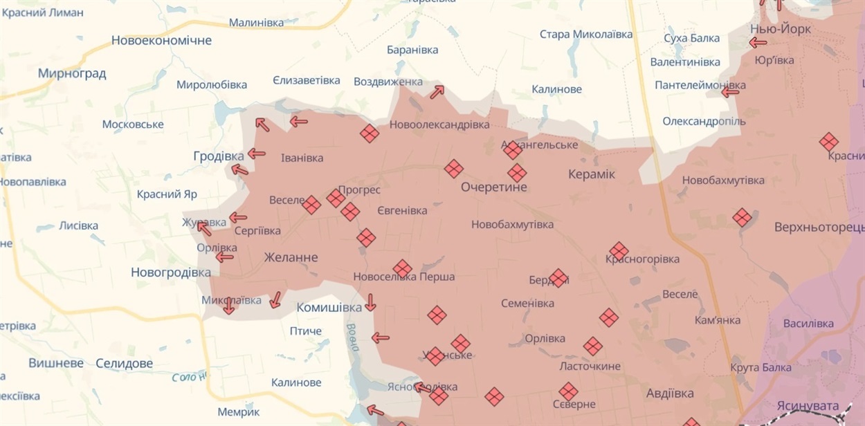 Армія рф продовжує наступати на Донеччині