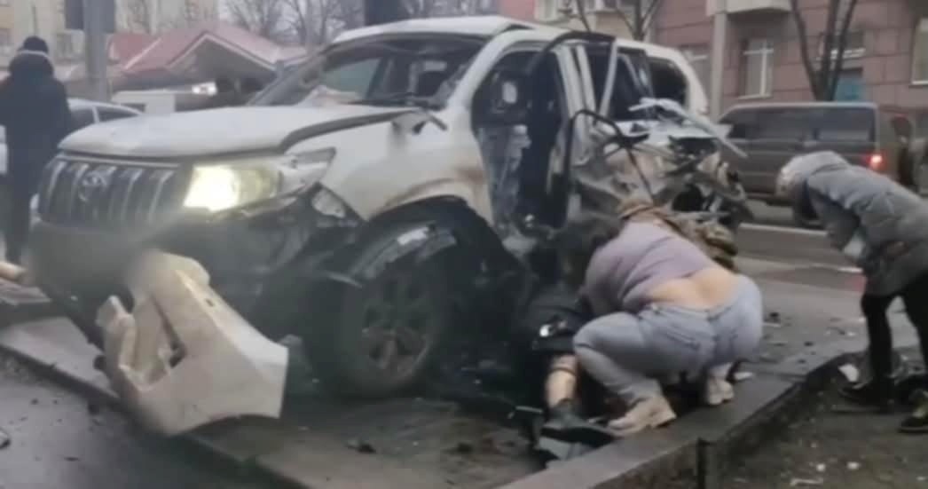 Наслідки вибуху у Донецьку