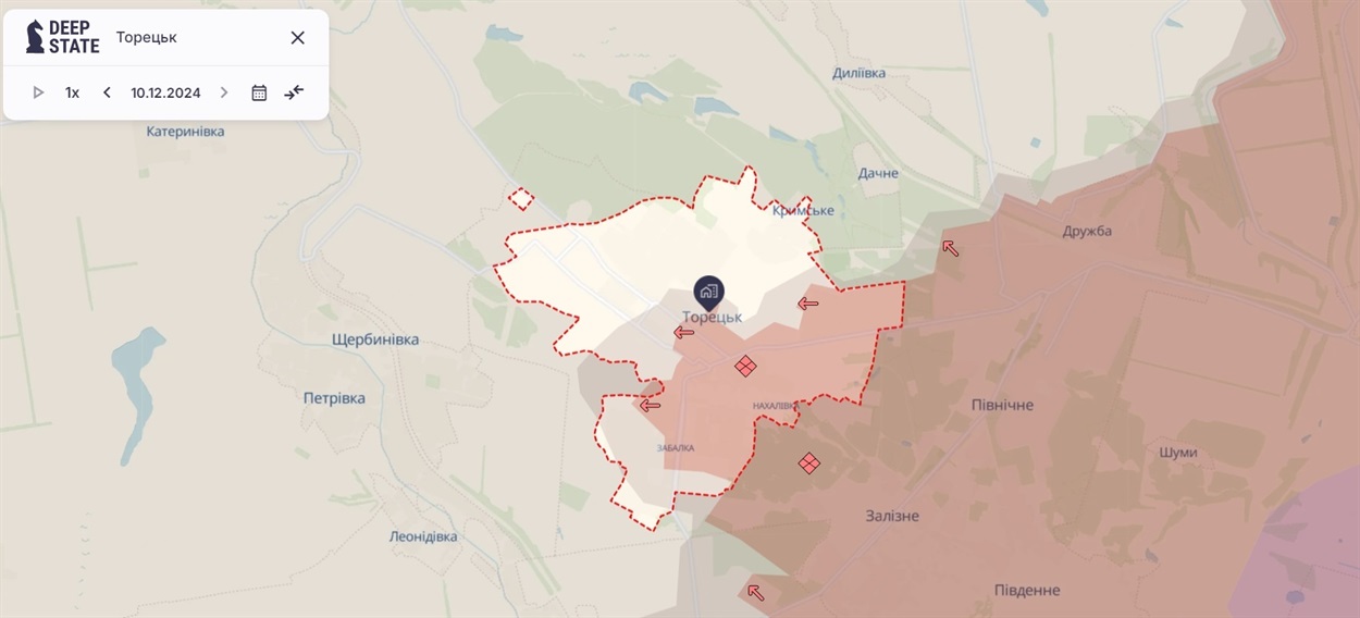 Просування ворога у Торецьку