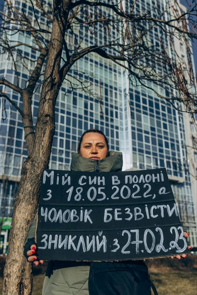 Оксана на акції "Не мовчи! Полон вбиває!"