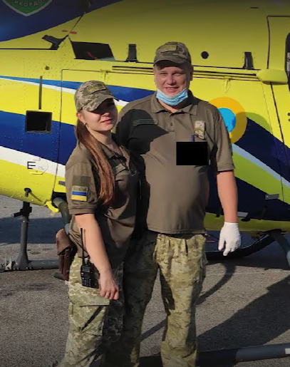Марина з Іваном на службі