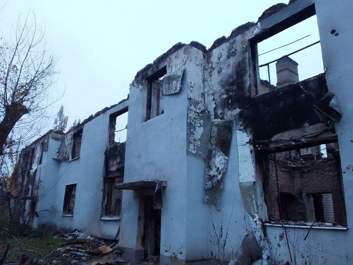 Знищений будинок у Сіверськодонецьку по вулиці Партизанська, 8