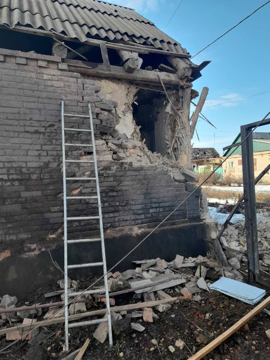 Зруйнований будинок Оксани у Бахмуті