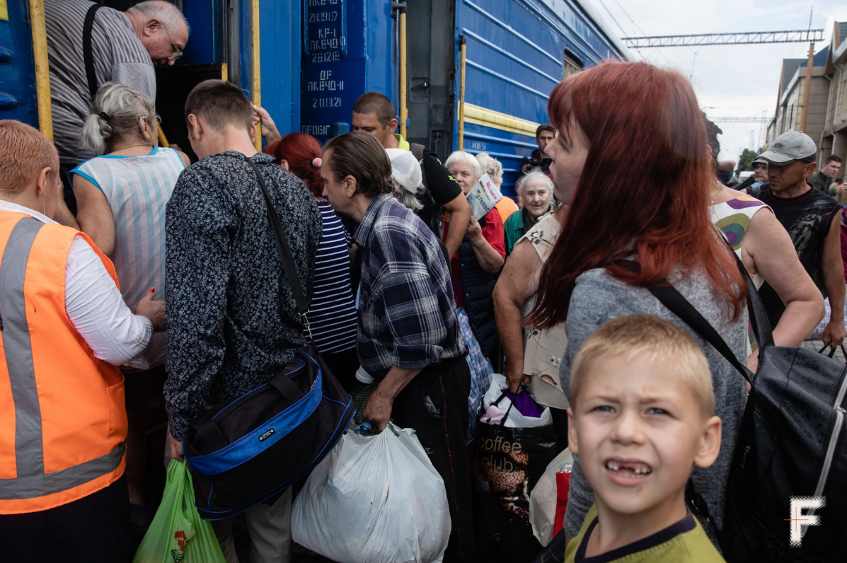 Евакуаційний потяг, Покровськ, 4 серпня 2022 року