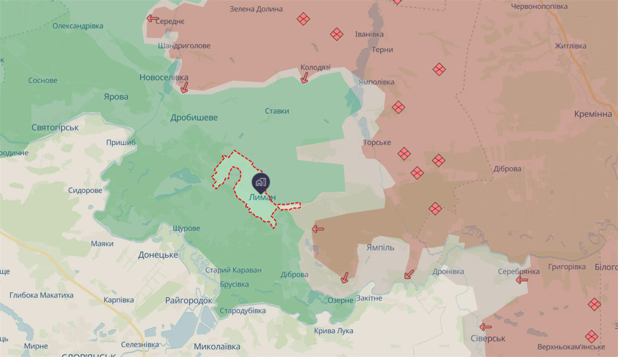 Росіяни рухаються у напрямку Лимана
