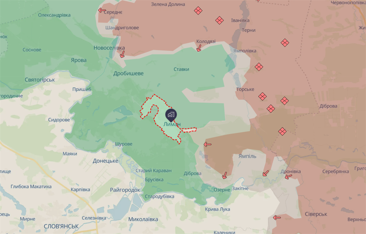 Лиман на мапі