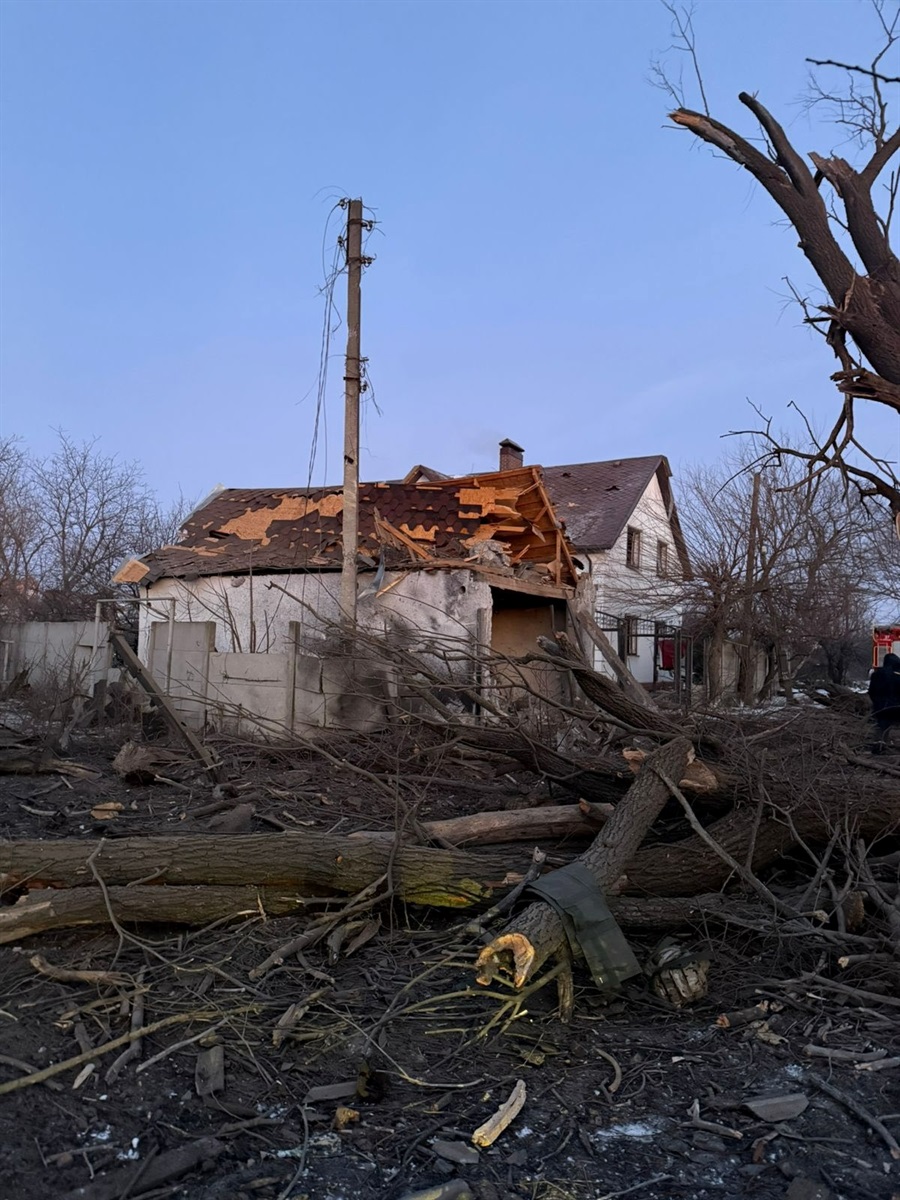 Наслідки авіаудару по приватному сектору у Слов'янську, 27 січня 2026