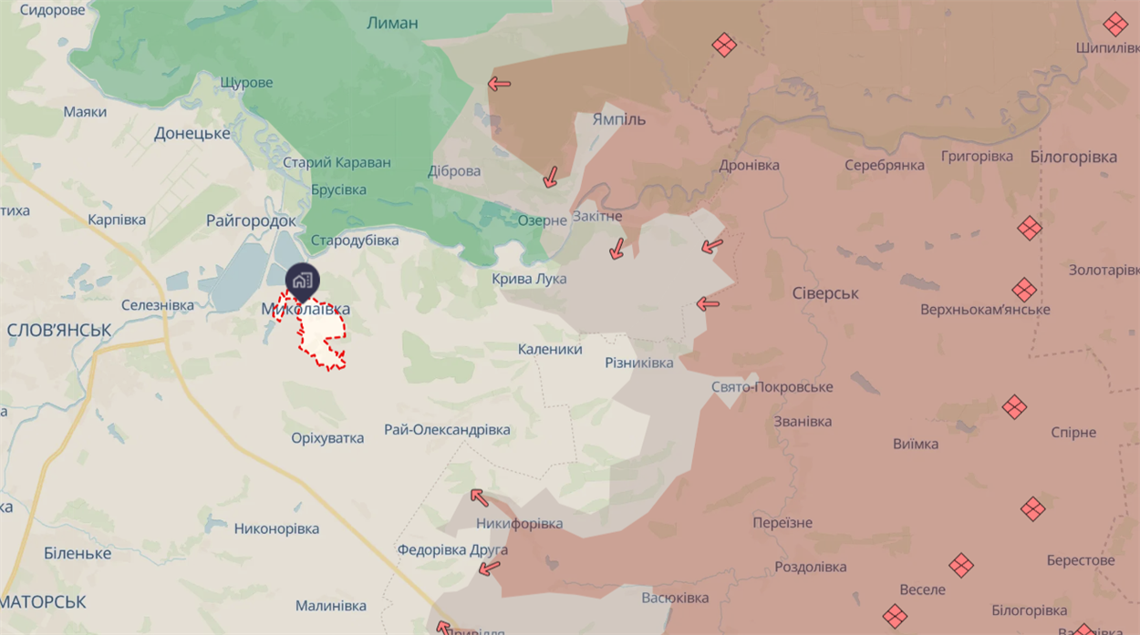 Миколаївка на мапі