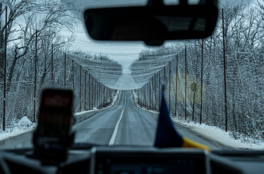 Антидронові сітки на Донеччині