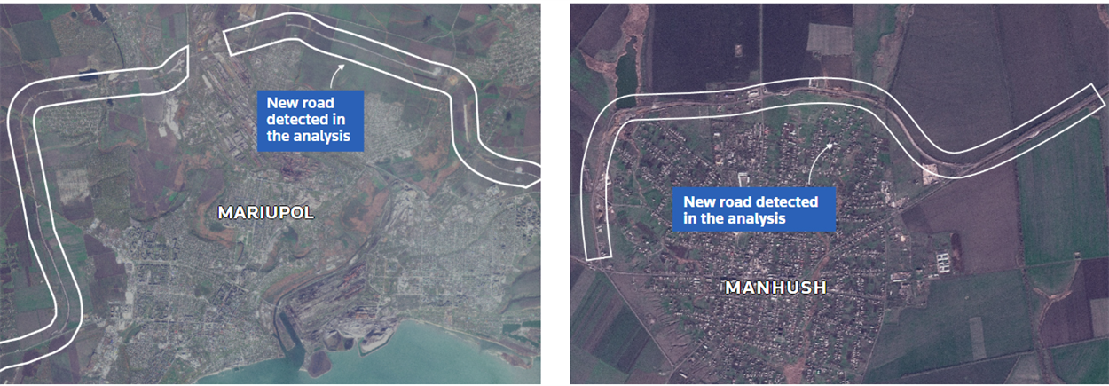 Це нові дороги біля Маріуполя та Мангуша